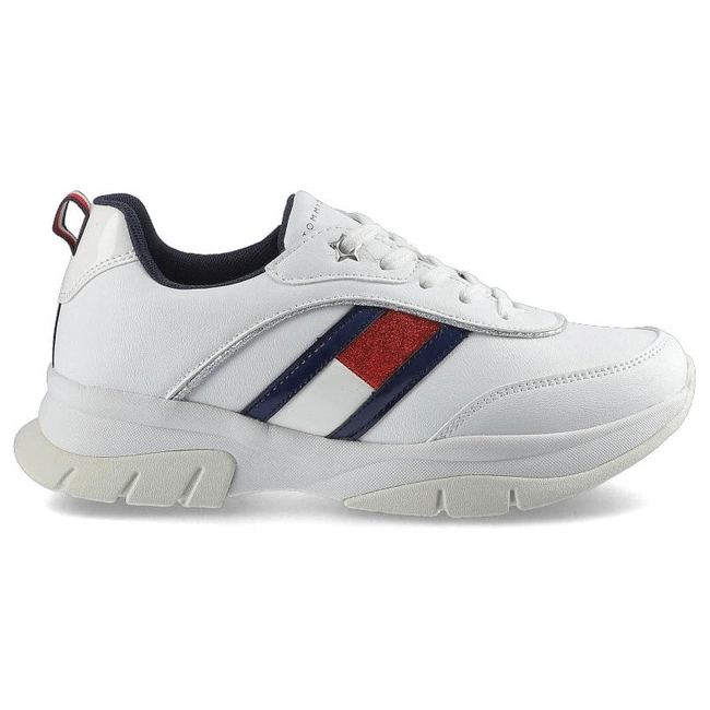 Sneakers TOMMY HILFIGER - Low Cut Lace-Up T3A4-31180-1023100 White 100